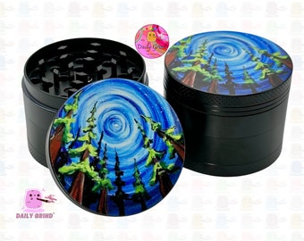 Portal In The Woods Gateway Into Other Realm Vision Art - 50mm 4 Piece High Quality Custom Metal Kitchen Herb Grinder Cute Gift Idea