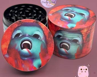 Sad Dolphin - 50mm 4-Piece Metal Custom Tobacco Grinder Gift