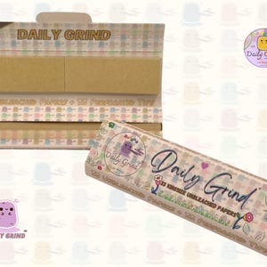 Daily Grind™ Unrefined Kingsize Slim Rolling Papers with Tips - Organic Arabic Gum - Slow Burn