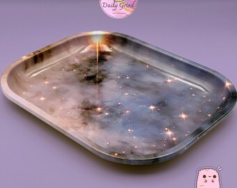 Night Sky - Multi-Use Metal Tray Storage Plate - 14x18cm
