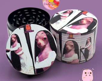 Baddie Queen Chihuahua - 50mm 4-Piece Metal Custom Tobacco Grinder Funny Gift