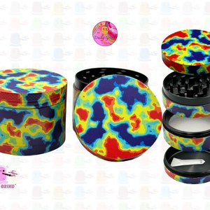 Thermal Imaging Colourful Military 50mm 4-Piece Premium Custom Metal Kitchen Herb Grinder Cute Gift Idea image 2