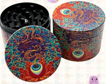 Meditation Sleep - 50mm 4-Piece Metal Custom Tobacco Grinder Gift