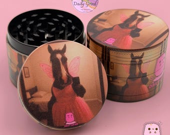 Princess Pony - 50mm Custom 4-Piece Metal Tobacco Grinder - Christmas Gift