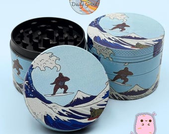 Surfing in Japan Cartoon Parody - 50mm 4-Piece Custom Tobacco Grinder Gift