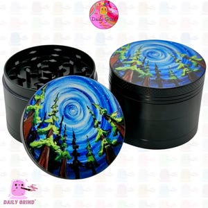 Magical Portal in the Woods - 50mm 4-Piece Metal Custom Tobacco Grinder Kawaii Gift
