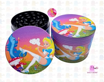 Y2K Princess Metal Tobacco Grinder: 90&#39;s Film Parody - 50mm 4 Piece Shredder