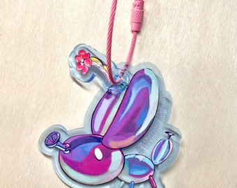 Cinder's Balloon Chihuahua- Acrylic Key Chain