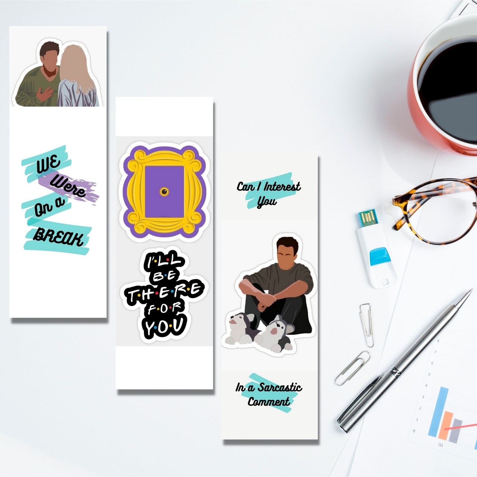 Printable Friends Bookmarks Friends TV show bookmarks GIft Etsy