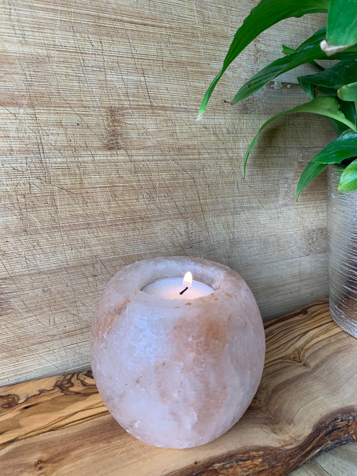 Himalayan Salt Candle Holder Smooth Etsy