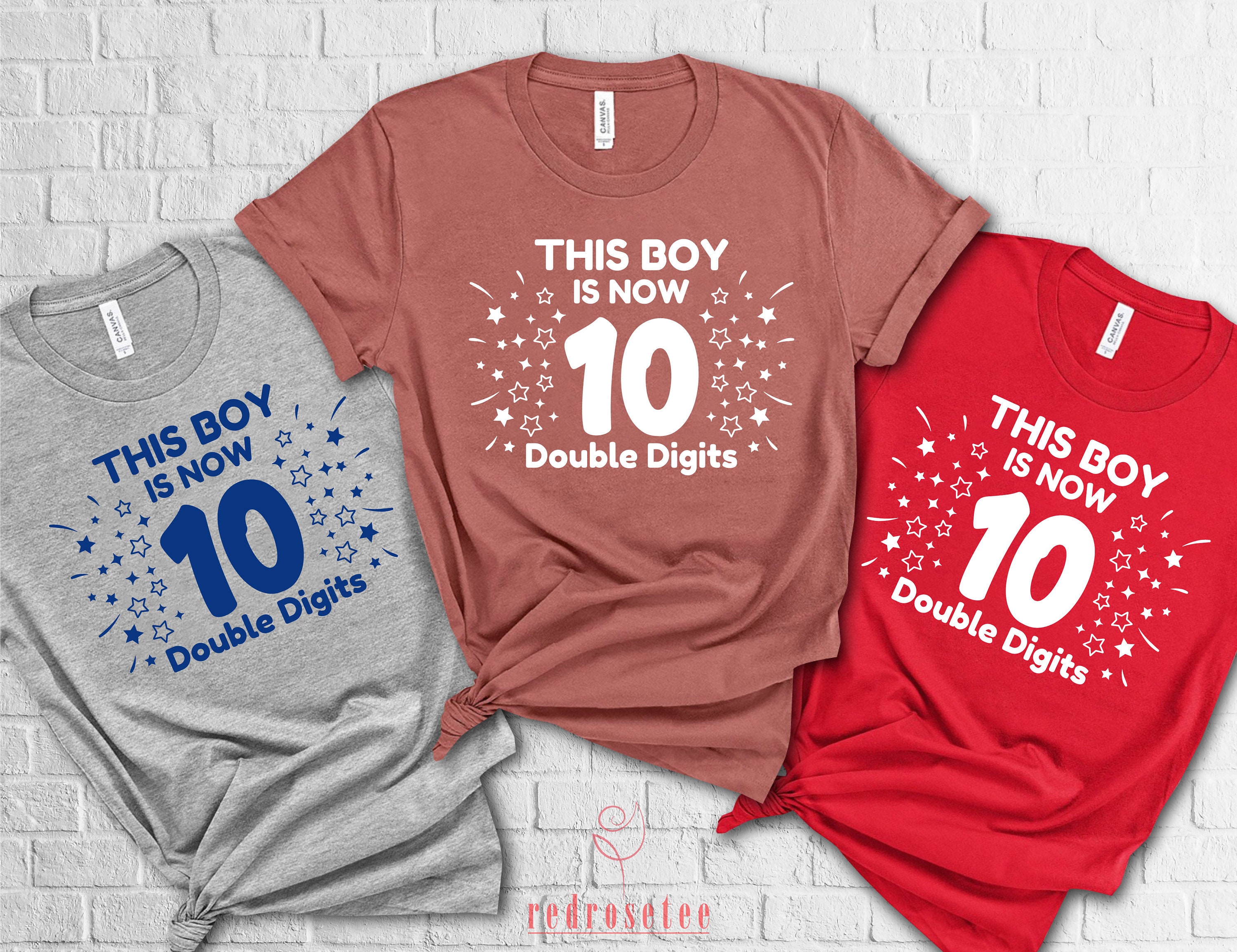 This boy Double Digits shirt 10 Double Digits Ten Birthday Etsy