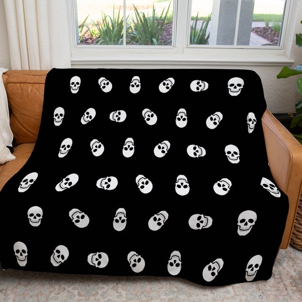 Skull Blanket Etsy