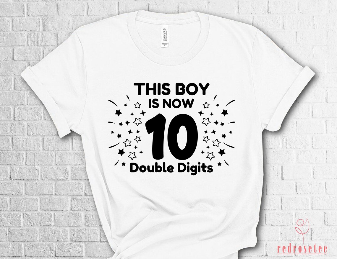 This Boy Double Digits Shirt 10 Double Digits Ten Birthday Etsy UK