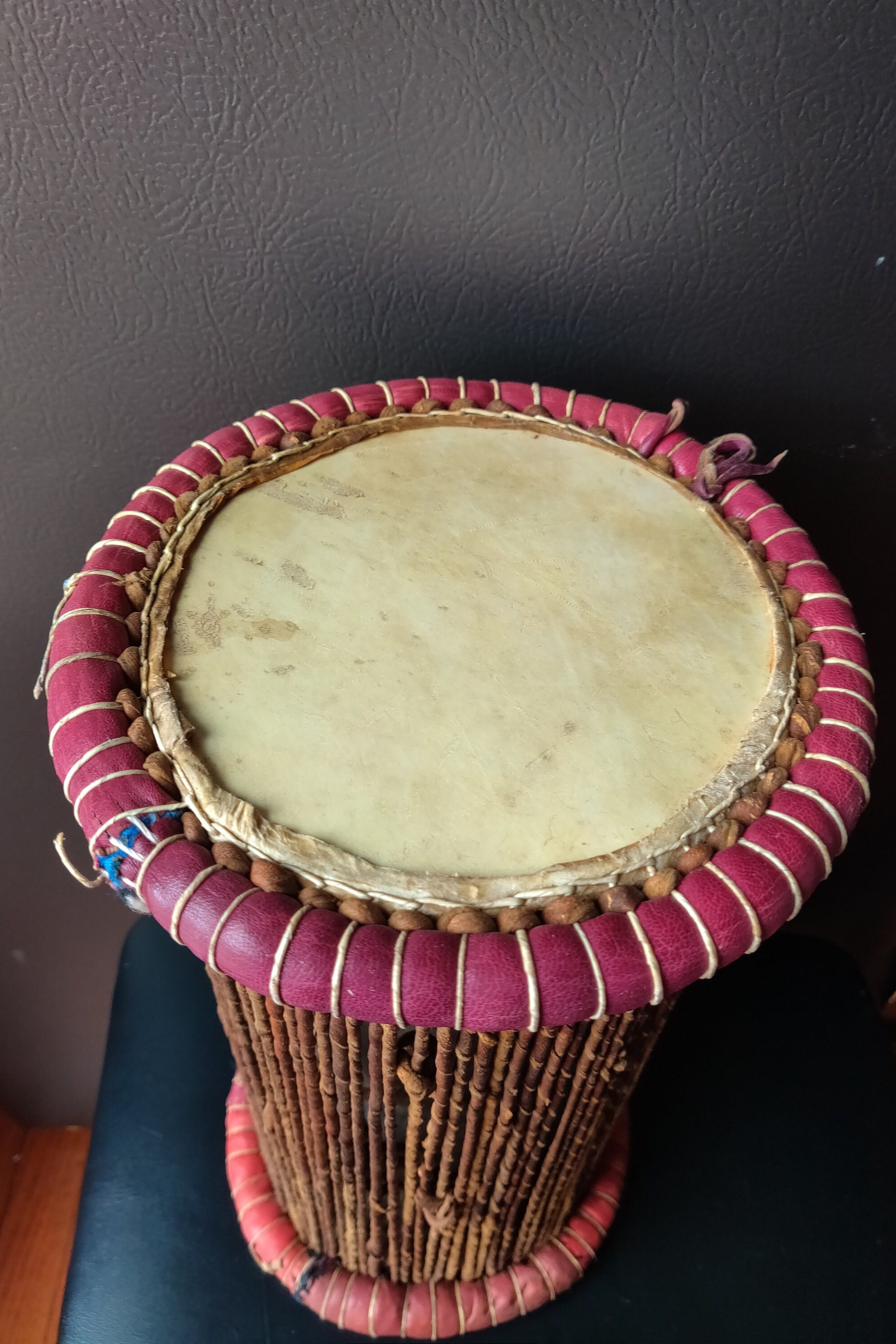 Authentique Tambour Parlant Nigérian (Gan-Gan) Avec Batteur