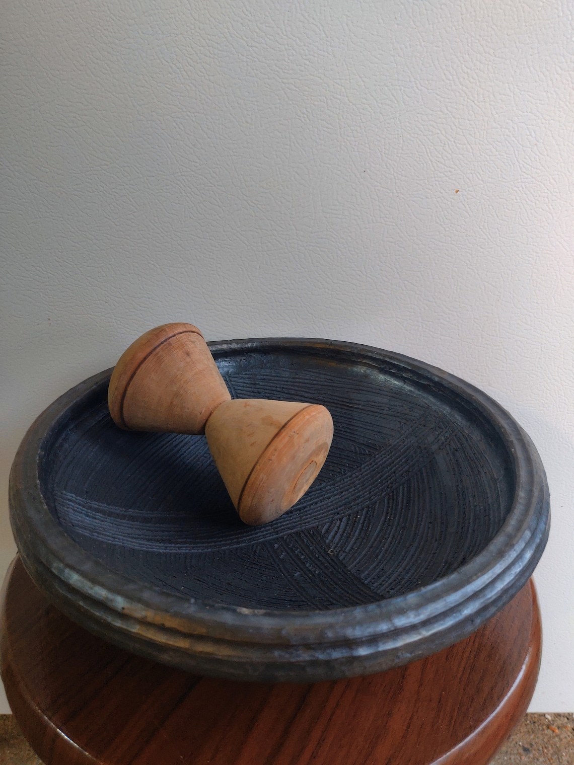 Apotoyewa/ Asanka Ghanaian Clay Mortar & Wooden Pestle for Etsy
