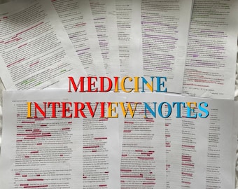 Medicine interview notes