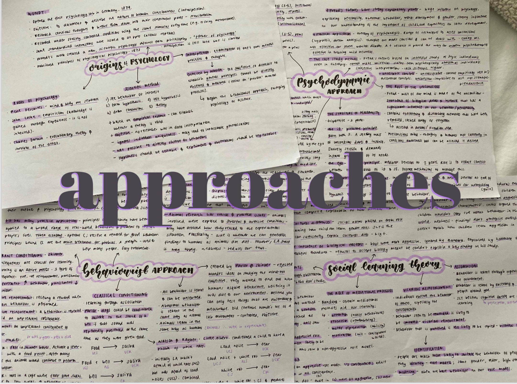 A Level Psychology Approaches Revision (AQA) - Etsy