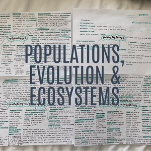 A level biology populations, evolution and ecosystems revision (AQA)