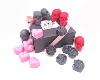 Luxury Skull Wax Melt Bundle, Gothic Soy Melts Gift Set