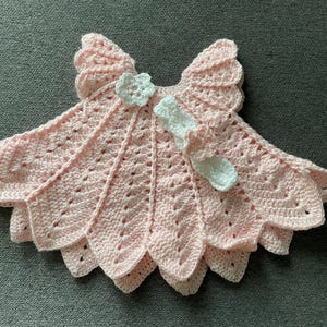 crochet baby girl dress and headband