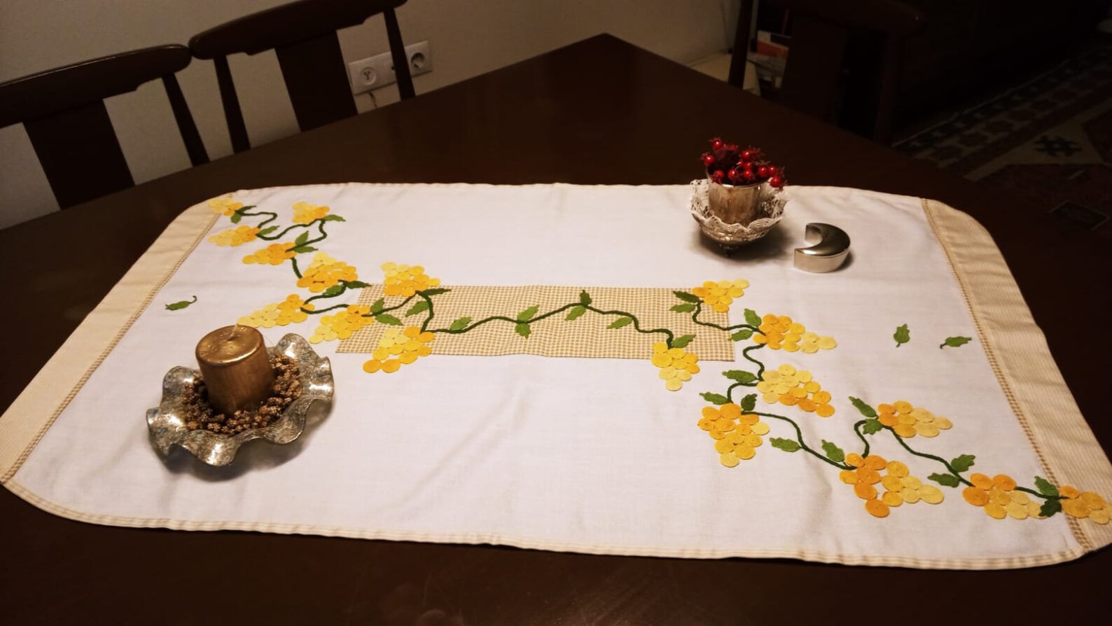 Handmade tableclothgrape designed pattern decorative Etsy