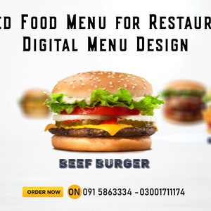 Animated Food Menu for Restaurants, Restaurant Menu Animation, Custom Restaurant Menu Animation, Restaurant Digital Menu Board,Menu Graphics