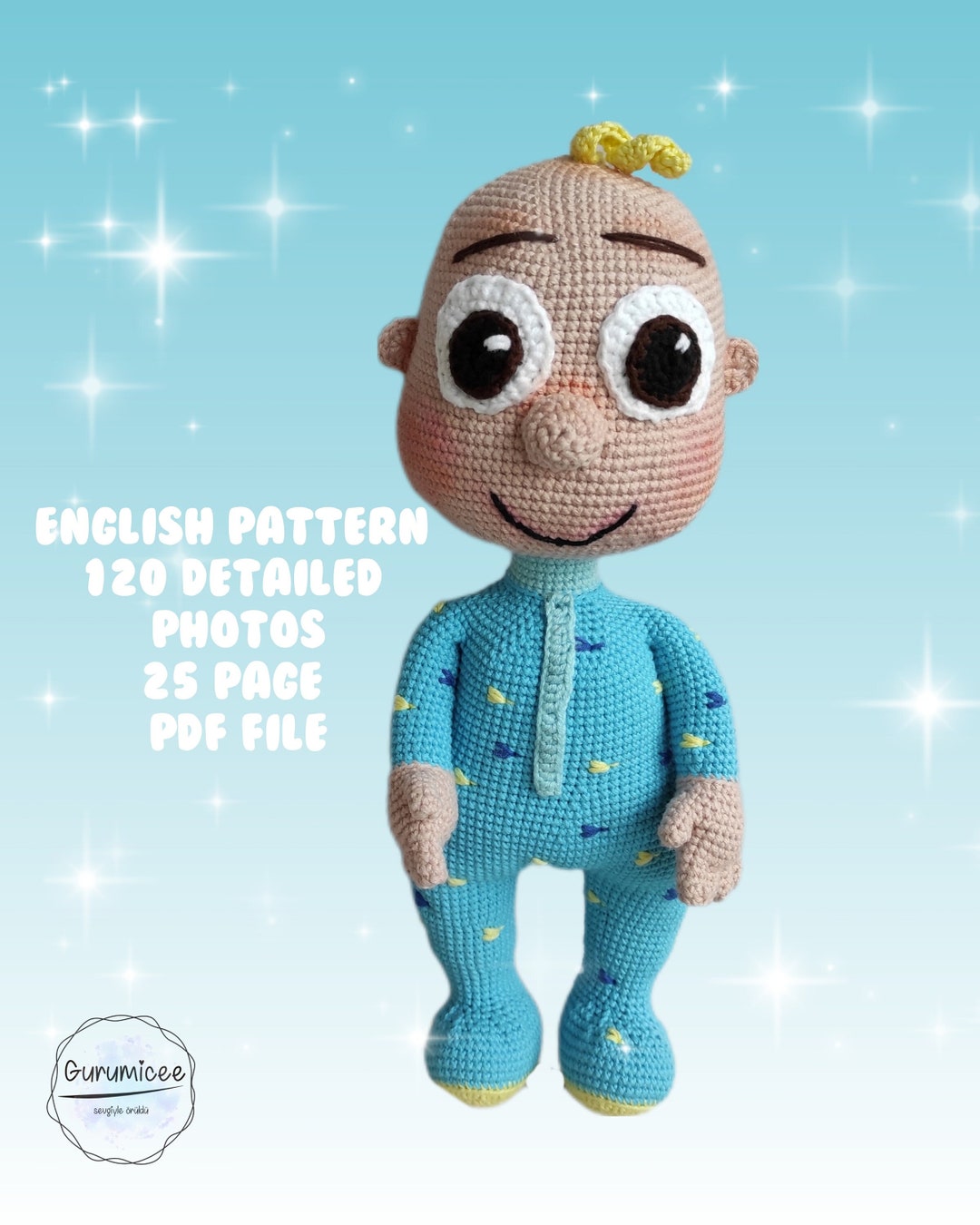 Amigurumi Baby Boy Doll Crochet English Pattern - Etsy