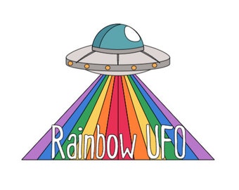 Rainbow UFO SVG