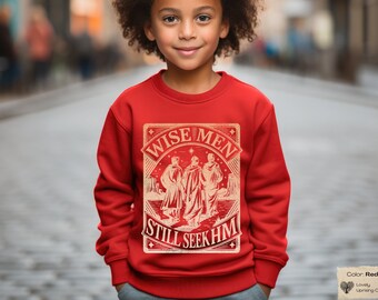 Kids Christmas Sweater Matching Christmas Sweater Wise Men Still - Main Image