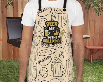 Personalized Apron for Men, Grill Daddy Apron, Father's Day Gift, Custom Mens Apron, Grill Apron for Men, BBQ Griller Apron, Chef Gift