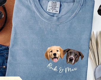 Custom Dog Dad Shirt, Custom Pet Shirt, Fathers Day Gift, Custom Dog Dad Shirt with Pet Names, Dog Owner Tee, Dog Lover Shirt, Dog Photo Tee