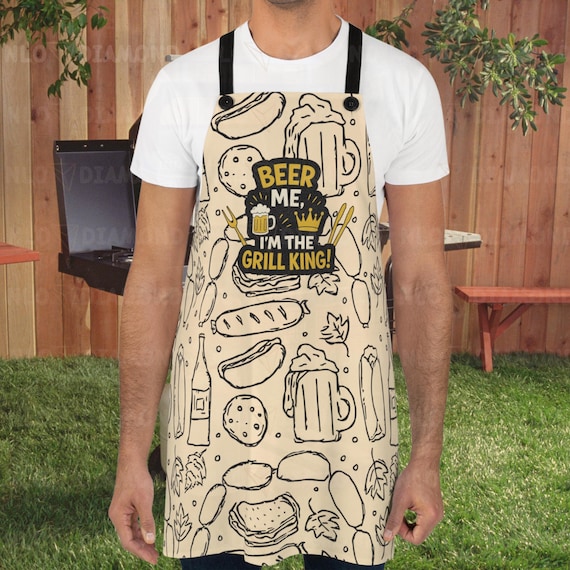 Personalized Apron for Men, Grill Daddy Apron, Father's Day Gift, Custom Mens Apron, Grill Apron for Men, BBQ Griller Apron, Chef Gift