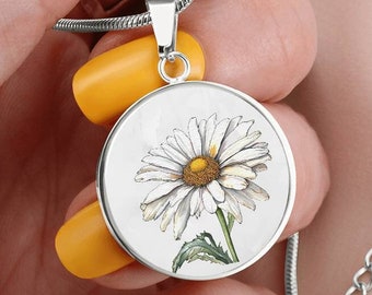 Birth Month Flower Necklace, Granddaughter Necklace, Sentimental Gifts for Mom, Sweet 16 Birthday Gift, Birthflower Necklace, Personalized