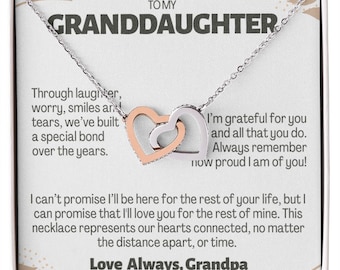 Granddaughter Necklace,  Granddaughter Jewelry Grandpa, To My Granddaughter, Granddaughter Gifts