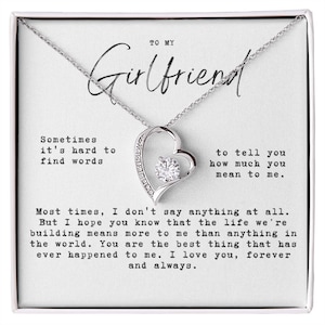 Girlfriend Gift, One Year Anniversary For Girlfriend, To My Girlfriend Necklace, Girlfriend Birthday, Christmas Gift For Girlfriend