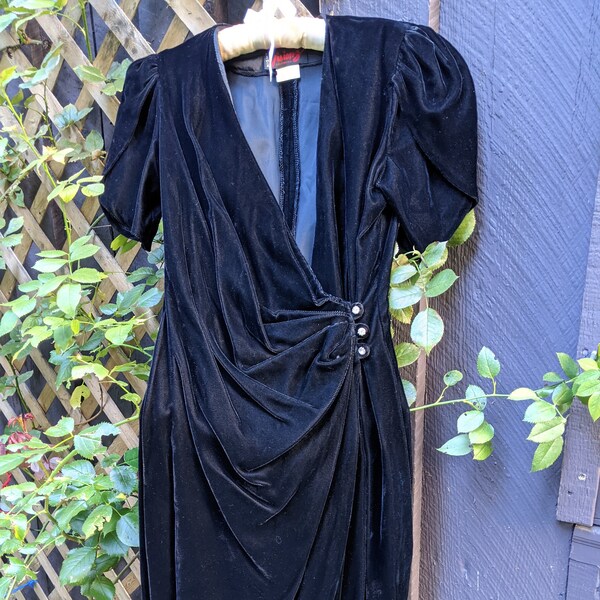 Black Velvet Dress Etsy