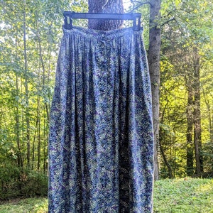 Vintage Laura Ashley Cotton/Wool Button Up Midi Skirt