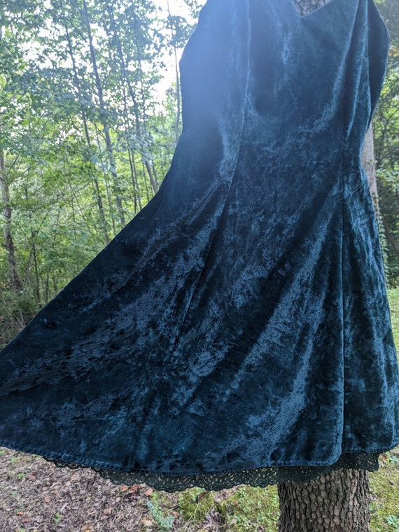 green emerald velvet dress Crushed Green Velvet Dress
