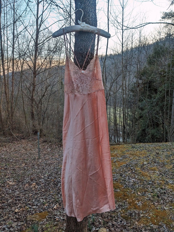 Vintage 90's Victoria's Secret Satin Rose Gown