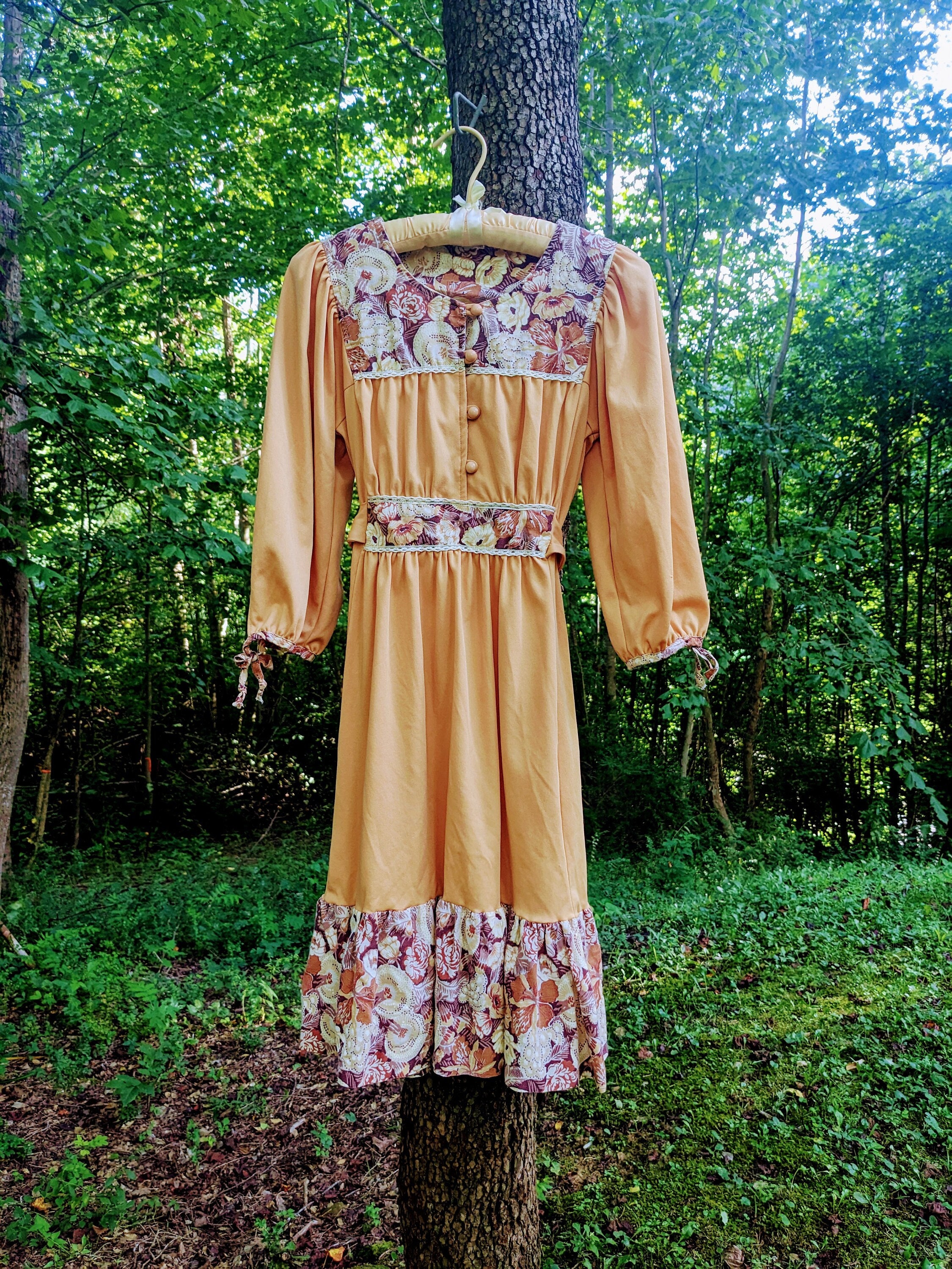 slim fit dress slacks Final Sale Plus Size Long Sleeve Casual Loose Pocket Dress in Mustard* main image 1