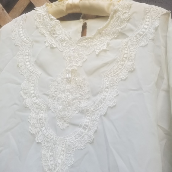 Vintage Edwardian Ornate Collar Blouse - image 2