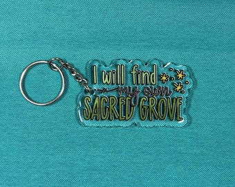 I Will Find My Own Sacred Grove Keychain | LDS Primary Song | Gift for Baptism, Youth, YM/YW, Ministering | Reminder of Prayer, Faith
