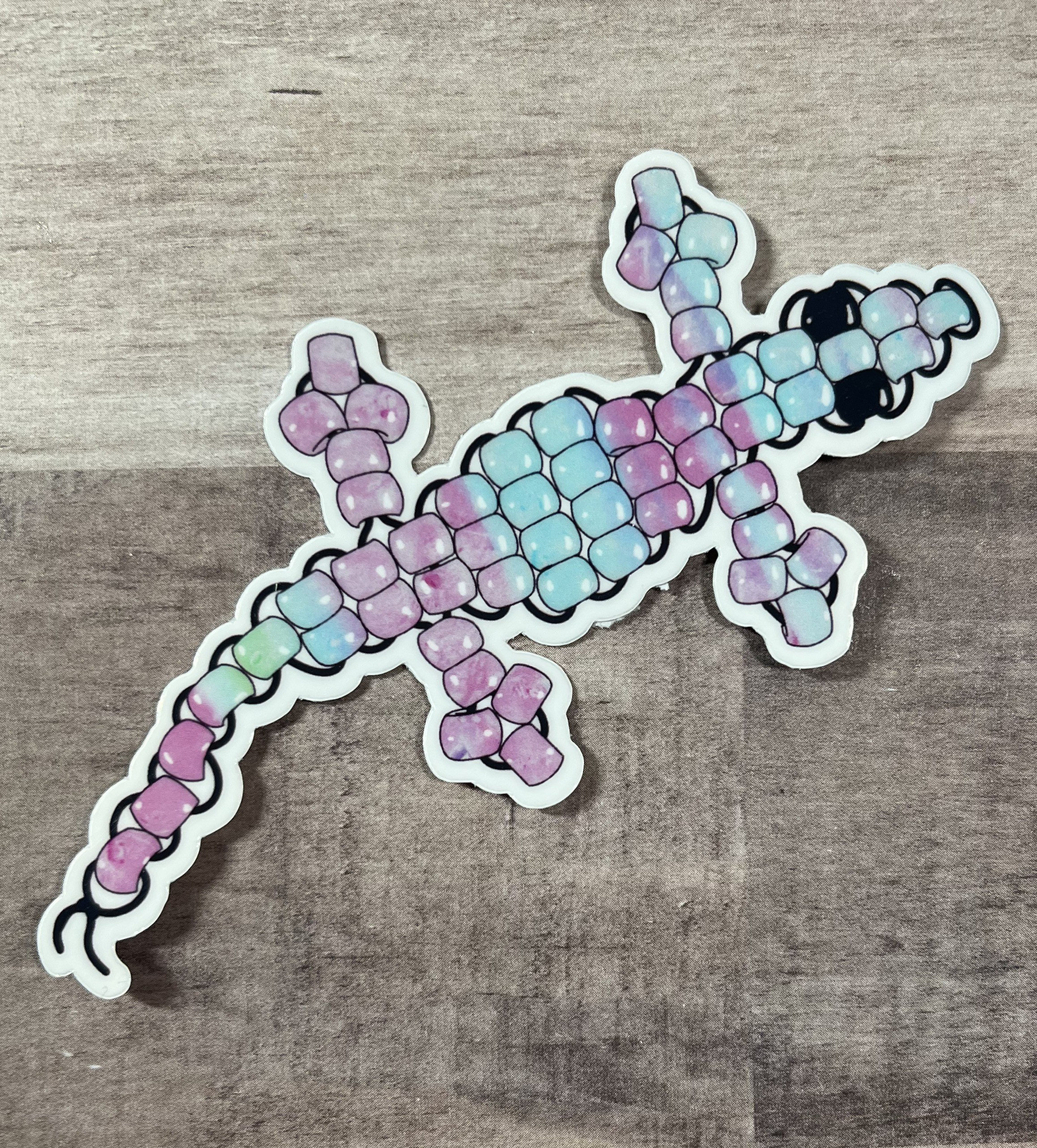 90's Beaded Lizard Vinyl Sticker | Retro Image Decal | Nostalgic