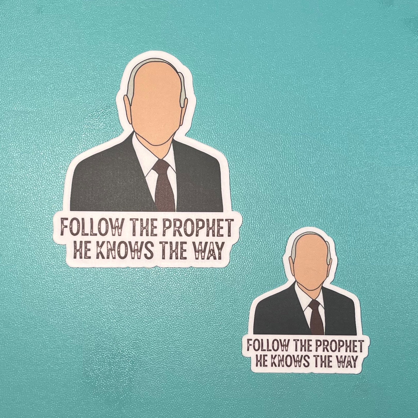 Prophet Model Sticker Follow the Prophet Primary Song; Russell M. Nelson Vinyl Sticker - LDS ...