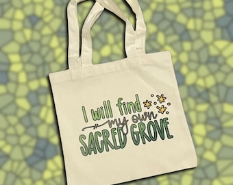I Will Find My Own Sacred Grove LDS Tote Bag | Primary Class Gift | Mini Scripture Bag | Faith & Testimony | Baptism Present