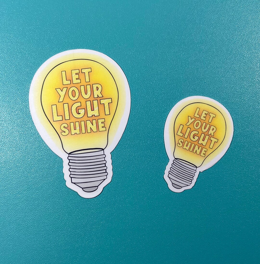 Let Your Light Shine Vinyl Sticker Inspirational Quote Decal Etsy