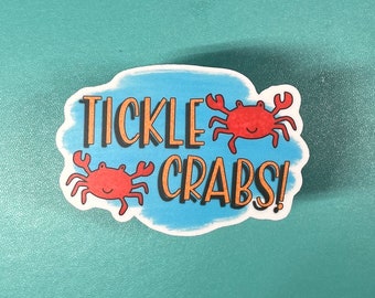 Tickle Crabs! Bluey Inspired Funny Permanent Vinyl Sticker