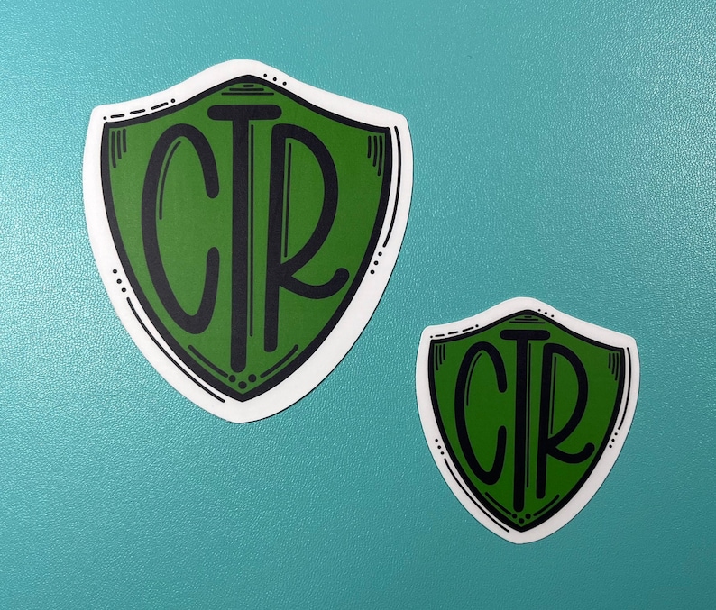Ctr Sticker CTR Choose the Right Shield Vinyl Sticker - LDS Decal for Laptops ...