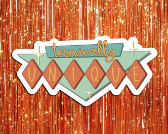 Terminally Unique Vinyl Sticker - Showgirl Era Vibes, Eldest Daughter, Retro Styled Decal - Quirky Gift for Mothers, Daughters, Friends