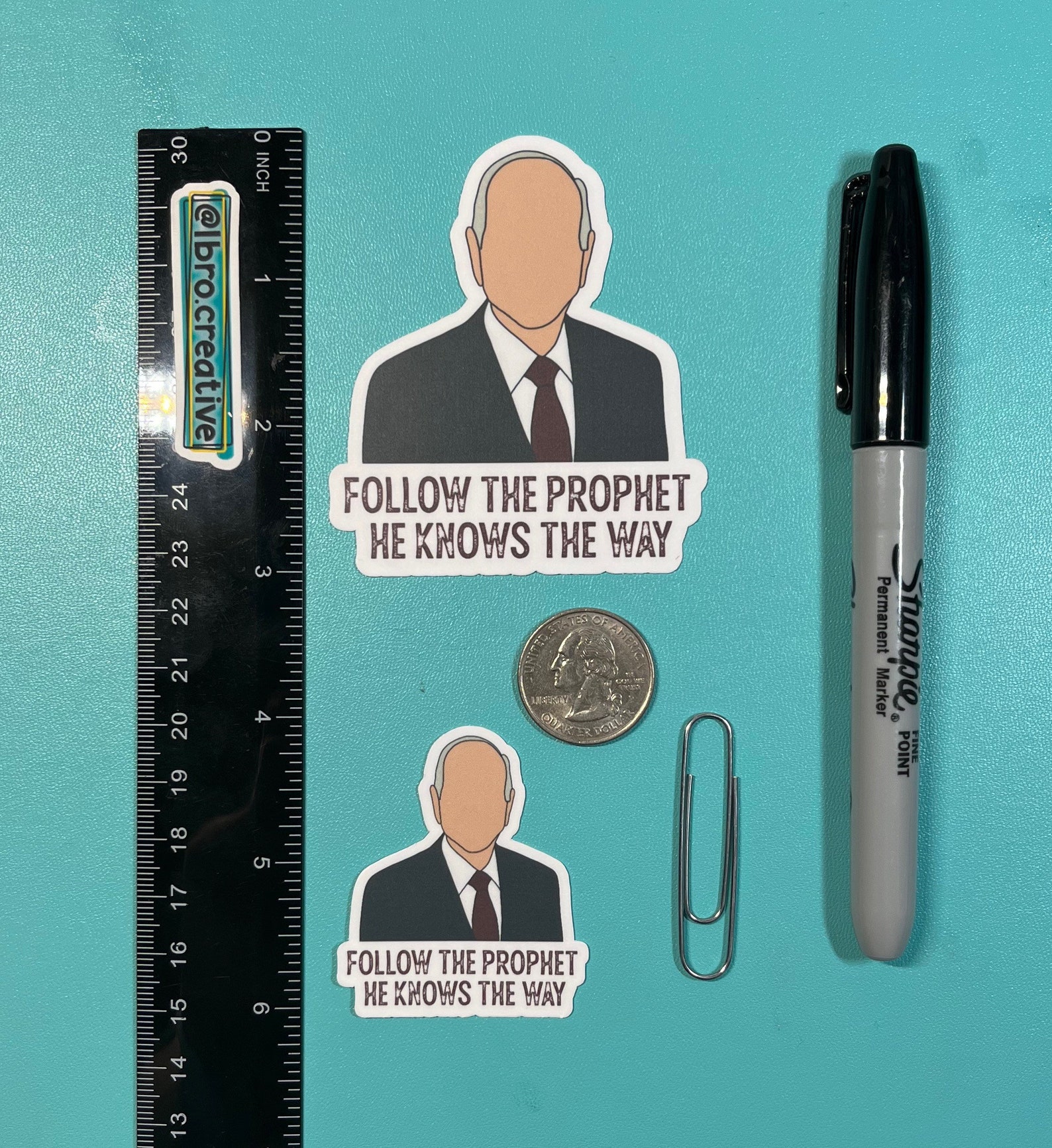 Prophet Model Sticker Follow the Prophet Primary Song; Russell M. Nelson Vinyl Sticker - LDS ...